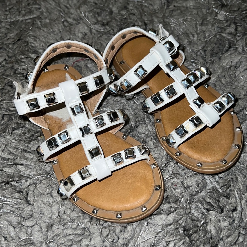 White sandals